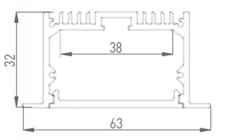 Алюминиевый профиль DesignLed LE.6332-R 010358