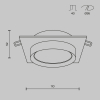 Встраиваемый светильник Maytoni Technical Hoop DL086-GX53-SQ-W