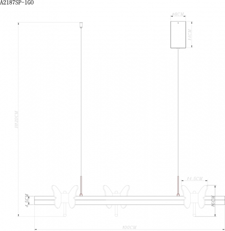 Подвесной светильник Arte Lamp Darcy A2187SP-1GO