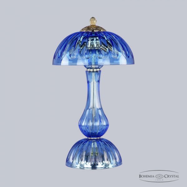 Настольная лампа Bohemia Ivele Crystal 1371L/3/25 G Aquamarine/M-1H