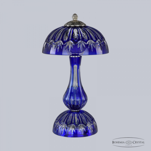 Настольная лампа Bohemia Ivele Crystal 1370L/3/25 Ni Clear-Blue/H-1I