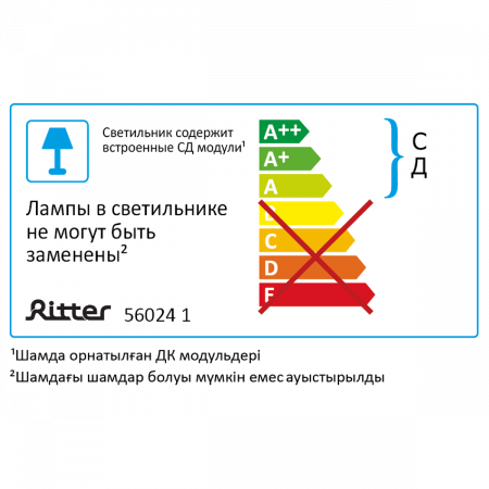Настенно-потолочный светильник Ritter 56024 1