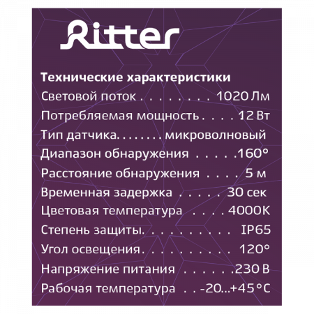 Настенно-потолочный светильник Ritter 56033 3
