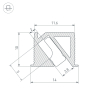 Алюминиевый профиль Arlight SL-BEVEL-H10-F14-2000 ANOD OLIVE GREY 038200
