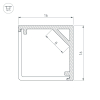 Алюминиевый профиль Arlight SL-KANT-H16-2000 WHITE 037117