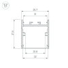 Алюминиевый профиль Arlight SL-LINE-3638-LW-2000 ANOD OLIVE GREY 038432
