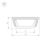 Алюминиевый профиль Arlight ARH-BENT-W11-2000 ANOD BLACK 039583