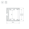 Алюминиевый профиль Arlight SL-ARC-3535-D320-N90 BLACK (260мм, дуга 1 из 4) 032677