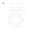 Встраиваемый светильник Arlight MS-BREEZE-BUILT-R104-12W Day4000 (BK, 85 deg, 230V) 035612
