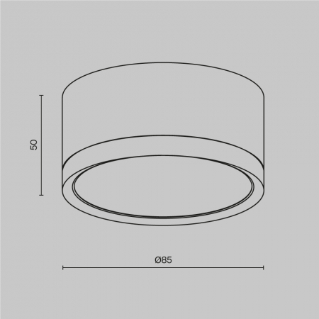 Потолочный светильник Maytoni Technical Hoop C086CL-GX53-SRD-W
