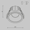 Встраиваемый светильник Maytoni Technical Alfa LED DL043-01-15W3K-RD-W