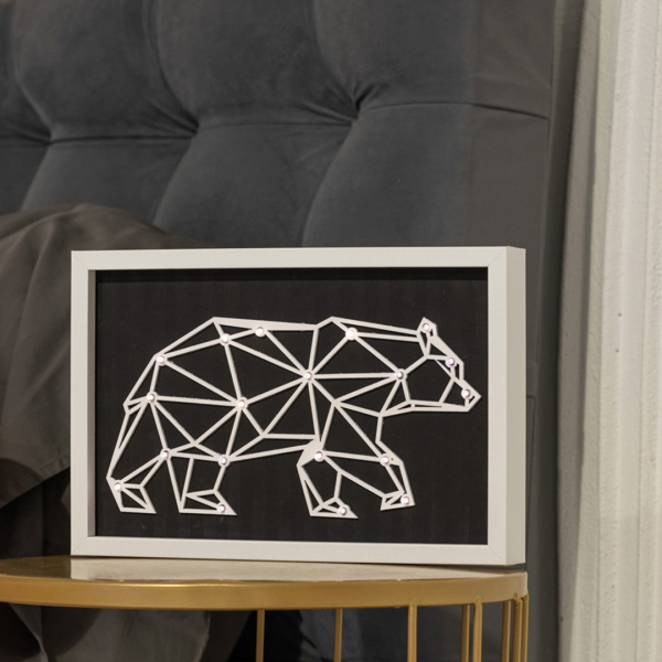 Светодиодный ночник Apeyron Медведь теплый белый 2хАА МДФ 12-181