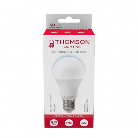 Лампа светодиодная Thomson E27 17W 6500K груша матовая TH-B2306