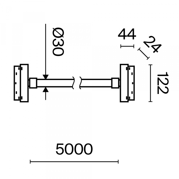 Трековый подвесной светильник Maytoni Tau TR101-2-100W3K-B