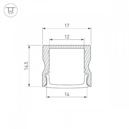Профиль Arlight ARH-LINE-1715-2000 ANOD GOLD 039988