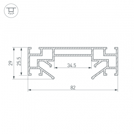 Профиль-держатель Arlight LGD-STRETCH-2TR-2000 040059