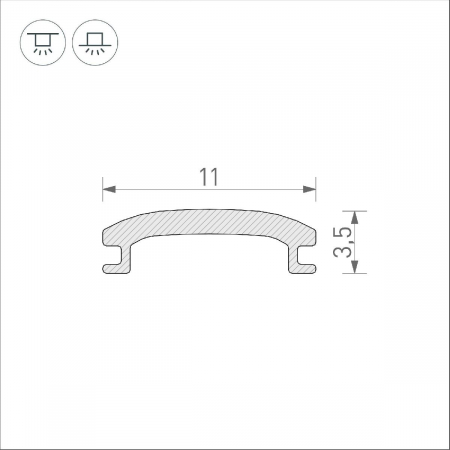 Экран Arlight STRETCH-SHADOW-10m OPAL-PVC A2-CONTOUR-PRO 040644