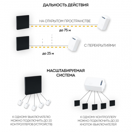Выключатель беспроводной Feron TM181 41126