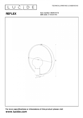 Зеркало с подсветкой Lucide Reflex 36213/31/72