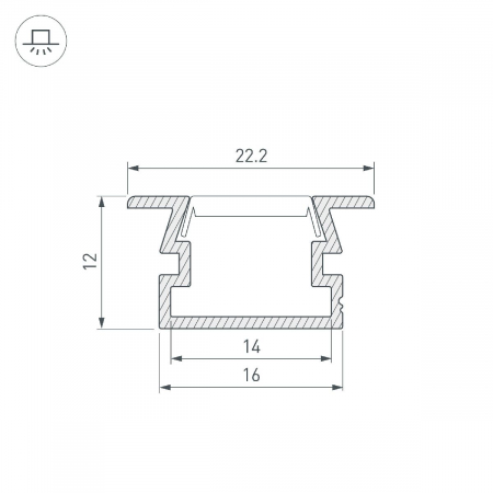 Профиль Arlight PDS-FS-3000 ANOD 040733