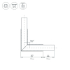 Угол Arlight PLS-LOCK-H25-L90 BLACK (с экраном MAT-L) 031268