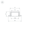 Профиль Arlight LINE-2308-F-2000 ANOD 040300