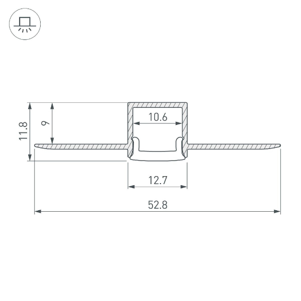 Профиль Arlight FANTOM-W12-2000 ANOD 040325