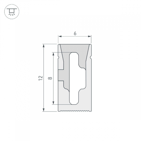 Силиконовый профиль Arlight WPH-FLEX-0612-SIDE-S8-10m WHITE 040825