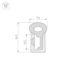 Силиконовый профиль Arlight WPH-FLEX-0817-SIDE-S8-10m WHITE 040827
