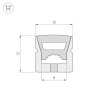 Силиконовый профиль Arlight WPH-FLEX-1212-TOP-S8-20m WHITE 041091
