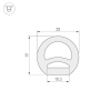 Силиконовый профиль Arlight WPH-FLEX-D20-TOP-S10-20m WHITE 041095
