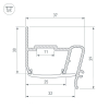Профиль Arlight STRETCH-S-30-WALL-SIDE-2000 (STEP) 040702