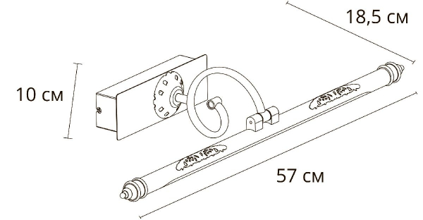 Подсветка для картин Arte Lamp Leonardo A6508AP-1AB