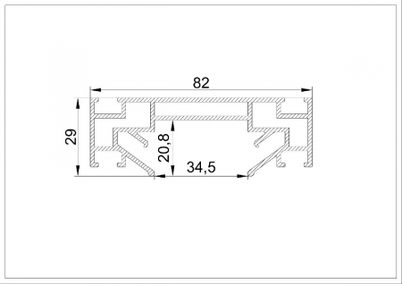 Алюминиевый профиль для установки трека TR2 SWG PRO CAT-TR2-SL 022510