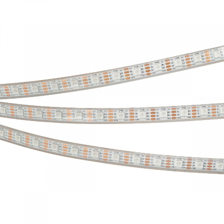 Светодиодная лента герметичная Arlight SPI-P-B60-12mm 5V RGB-PX1-BPT (12 W/m, IP66, 5060, 5m) 041167