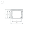 Алюминиевый профиль Arlight PIK-1007-2000 ANOD BLACK 045492