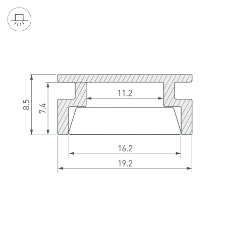 Алюминиевый профиль Arlight HR-3000 ANOD 044794