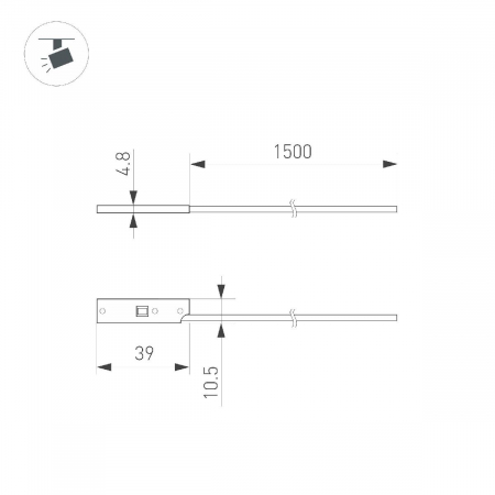 Коннектор питания Arlight MAG-MICROCOSM-CON-POWER (BK) 043052