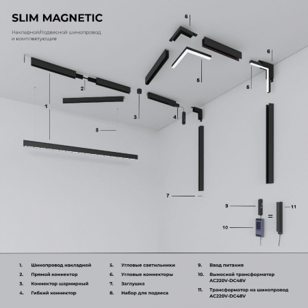 Коннектор угловой Elektrostandard Slim Magnetic 4690389188732 85090/00 a061237