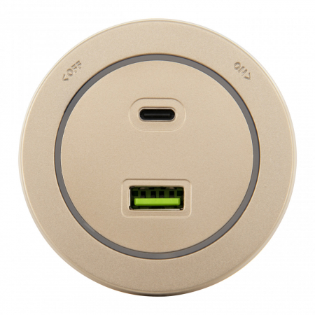 Трековая розетка Arte Milano Am-track-sockets-39 399731TS/USB-Type-C Gold