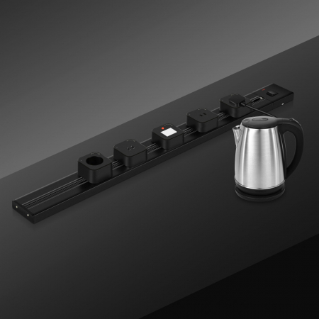 Накладной шинопровод с выключателем Arte Milano Am-track-sockets 385201TOB/100 Black