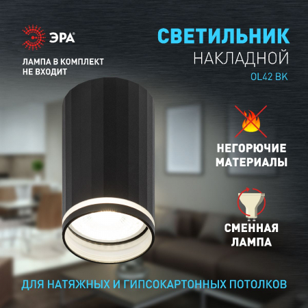 Накладной светильник Эра OL42 BK Б0058488
