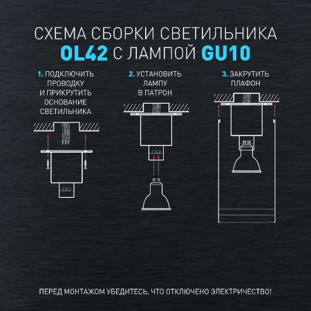Накладной светильник Эра OL42 BK Б0058488