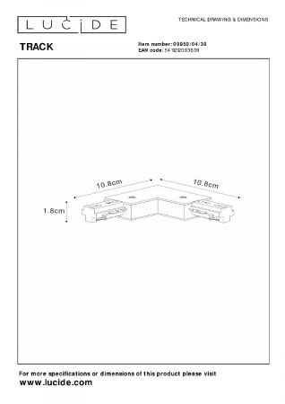 Коннектор Lucide Track 09950/04/30