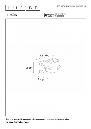 Заглушка Lucide Track 09950/10/30