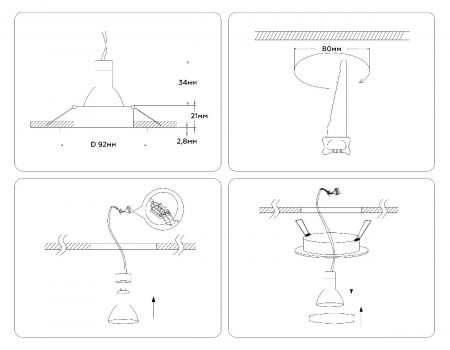Встраиваемый светильник Ambrella Light Standard Tech A8922