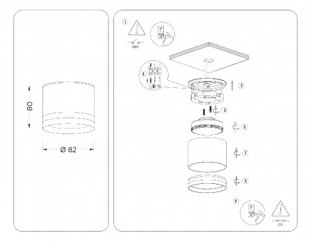 Накладной светильник Ambrella Light IP Protect TN6572