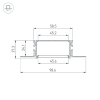 Профиль Arlight FANTOM-BENT-W49-SIDE-2000 ANOD 046423
