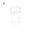 Трековый магнитный светильник Arlight MAG-SPOT-45-R85-7W Warm3000 (BK, 24 deg, 24V, DALI) 046588