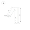 Спот Arlight SP-BED-CHARGE-S60x125-3W Warm3000 (BK, 20 deg, 230V, USB-A, USB-C) 029629(1) с 1 плафоном черный/черный цвет